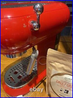 Smeg Red Coffee Machine / Cappuccino- Espresso