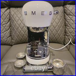 Smeg Retro Style Manual Espresso Coffee Machine + Milk Frother White ECFO2WHEU Smeg Retro Style Manual Espresso Coffee Machine + Milk Frother White ECFO2WHEU