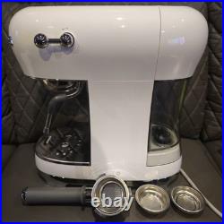 Smeg Retro Style Manual Espresso Coffee Machine + Milk Frother White ECFO2WHEU