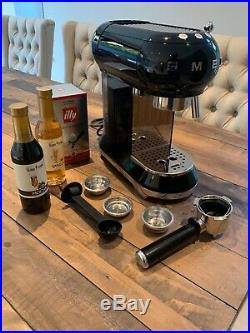 Smeg espresso coffee machine black perfect condition