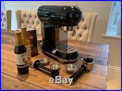 Smeg espresso coffee machine black perfect condition