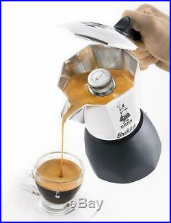 Stovetop Espresso Machine Italian Coffee Crema Maker Two 2 Cup Fast Brewer Moka