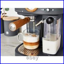 Swan Espresso Coffee Machine, Nordic Grey, ESE Pods Or Ground SK22110BN