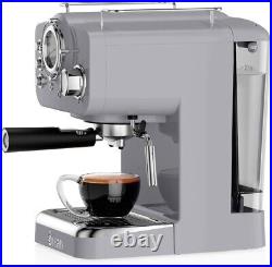 Swan Espresso Coffee Machine, Steam Pressure Control, 1.2L Detachable Water Tank