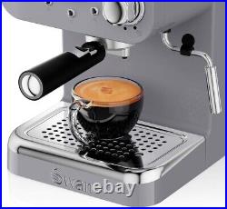 Swan Espresso Coffee Machine, Steam Pressure Control, 1.2L Detachable Water Tank