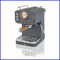 Swan Espresso Machine, 15 Bars of Pressure, Milk Frother, 1.2L Tank, Scandi