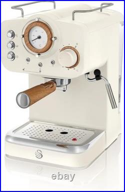 Swan Nordic Cotton White Pump Espresso Coffee Machine