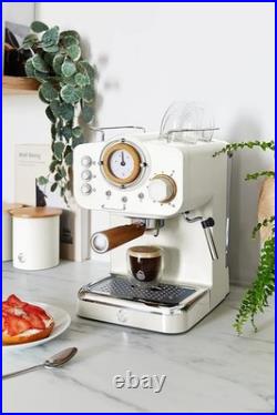 Swan Nordic Cotton White Pump Espresso Coffee Machine