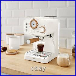 Swan Nordic Cotton White Pump Espresso Coffee Machine