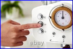 Swan Nordic Cotton White Pump Espresso Coffee Machine