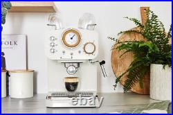 Swan Nordic Cotton White Pump Espresso Coffee Machine