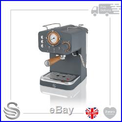 Swan Nordic Pump Espresso Coffee Machine Grey- SK22110GRYN Brand New