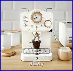 Swan Nordic Pump Espresso Coffee Machine White- SK22110WHTN Brand New