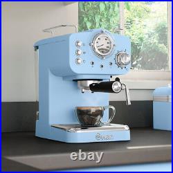 Swan Retro Blue Pump Espresso Coffee Machine