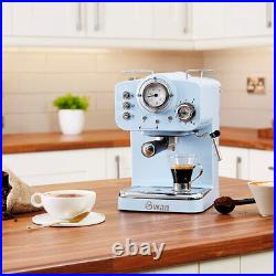 Swan Retro Blue Pump Espresso Coffee Machine