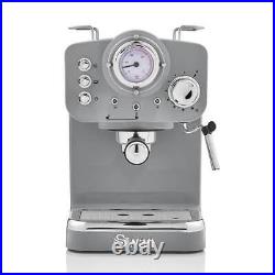 Swan Retro Grey Pump Espresso Coffee Machine