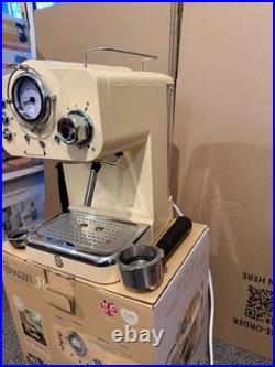 Swan Retro Pump 1 1kW Espresso Coffee Machine 1.2L Cream (SK22110CN)