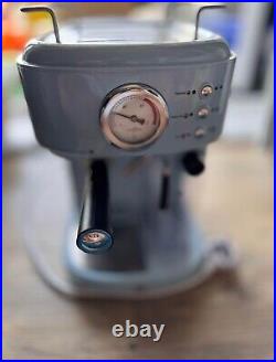 Swan Retro Pump Espresso Coffee Machine Blue