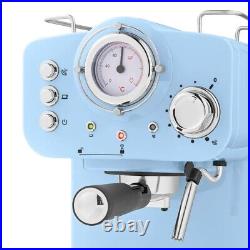 Swan Retro Pump Espresso Coffee Machine Blue SK22110BLN Pods & Ground Coffee