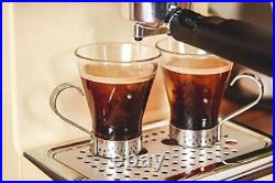 Swan Retro Pump Espresso Coffee Machine, Cream, 15 Bars of Pressure, Milk
