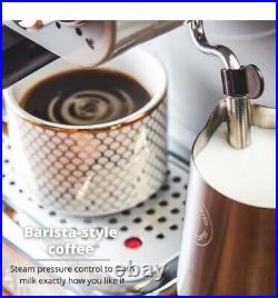 Swan Retro Pump Espresso Coffee Machine, Purple, 15 Bars of Pressure, Milk