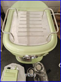 Swan Retro Semi-Automated Espresso Coffee Machine Blue, 15 BAR, Milk Frother