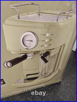 Swan Retro Semi-Automated Espresso Coffee Machine Blue, 15 BAR, Milk Frother