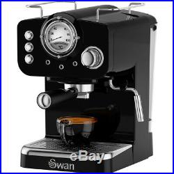 Swan SK22110BLN Retro Espresso Coffee Machine 15 bar Blue New from AO