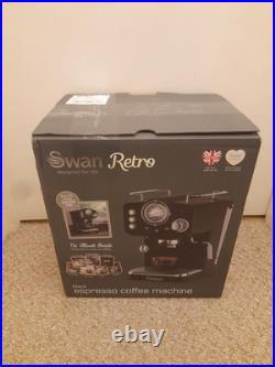 Swan SK22110BN 15 Bar 1100W Espresso Coffee Machine Black, Brand New
