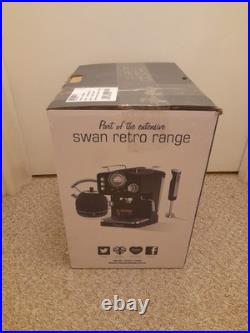 Swan SK22110BN 15 Bar 1100W Espresso Coffee Machine Black, Brand New
