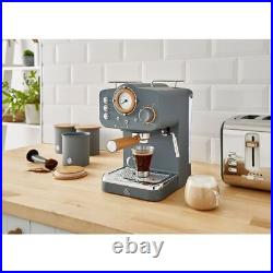 Swan SK22110GRYN Nordic Espresso Coffee Machine 15 bar Grey