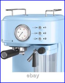Swan SK22150BLN Retro Semi-automatic Espresso Coffee Machine Blue