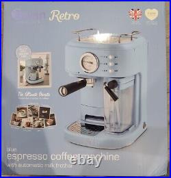 Swan SK22150BLN Retro Semi-automatic Espresso Coffee Machine Blue