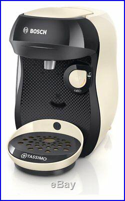 Tassimo TAS1007GB by Bosch Happy Pod Coffee Machine 3.3 Bar 0.7L 1400W Cream