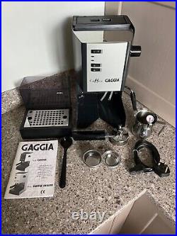 Vintage Gaggia 2 Cup Espresso Coffee Machine with Milk Frother and Thermometer