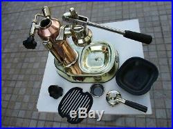 Vintage Italy La Pavoni Europiccola Brass & Copper Espresso Coffee Lever Machine