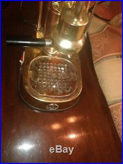 Vintage La Pavoni Italian Europiccola Espresso Coffee Lever Machine Brass Copper