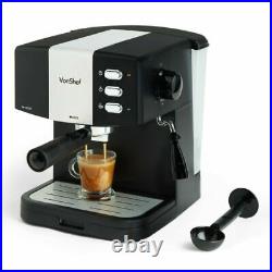 VonShef 15 Bar Espresso Machine Coffee Maker Black