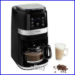 VonShef Bean To Cup Filter Coffee Machine Maker Burr Grinder 1.5L 12 Cups