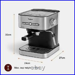 VonShef Professional Espresso Coffee Maker Machine 15 Bar Digital Barista Latte