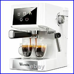 Wamife Coffee Machine, Espresso Machine with Milk Frother, 15 Bar Espresso