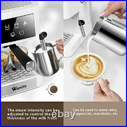 Wamife Coffee Machine, Espresso Machine with Milk Frother, 15 Bar Espresso