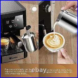 Wamife Coffee Machine, Espresso Machine with Milk Frother, Dual Temperature Cont