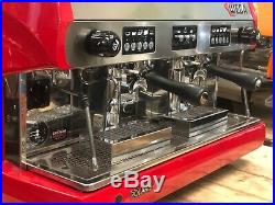 Wega Polaris 2 Group High Cup Red Espresso Coffee Machine Commercial Cafe Bar